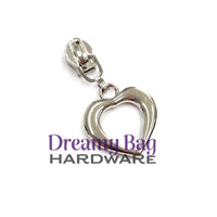 #3 and #5 Zipper Pull Heart