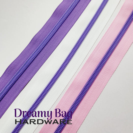 #5 Zipper Tape with Matte Purple Nylon Teeth