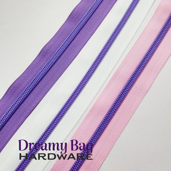 #5 Zipper Tape with Matte Purple Nylon Teeth