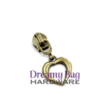 #3 and #5 Zipper Pull Heart
