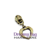 #3 and #5 Zipper Pull Heart