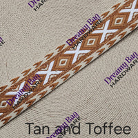 38mm (1.5") Woven Design Cotton Canvas Webbing