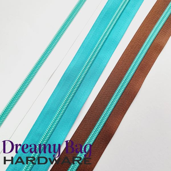#5 Zipper Tape with Matte Teal Nylon Teeth