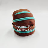 #5 Zipper Tape with Matte Teal Nylon Teeth