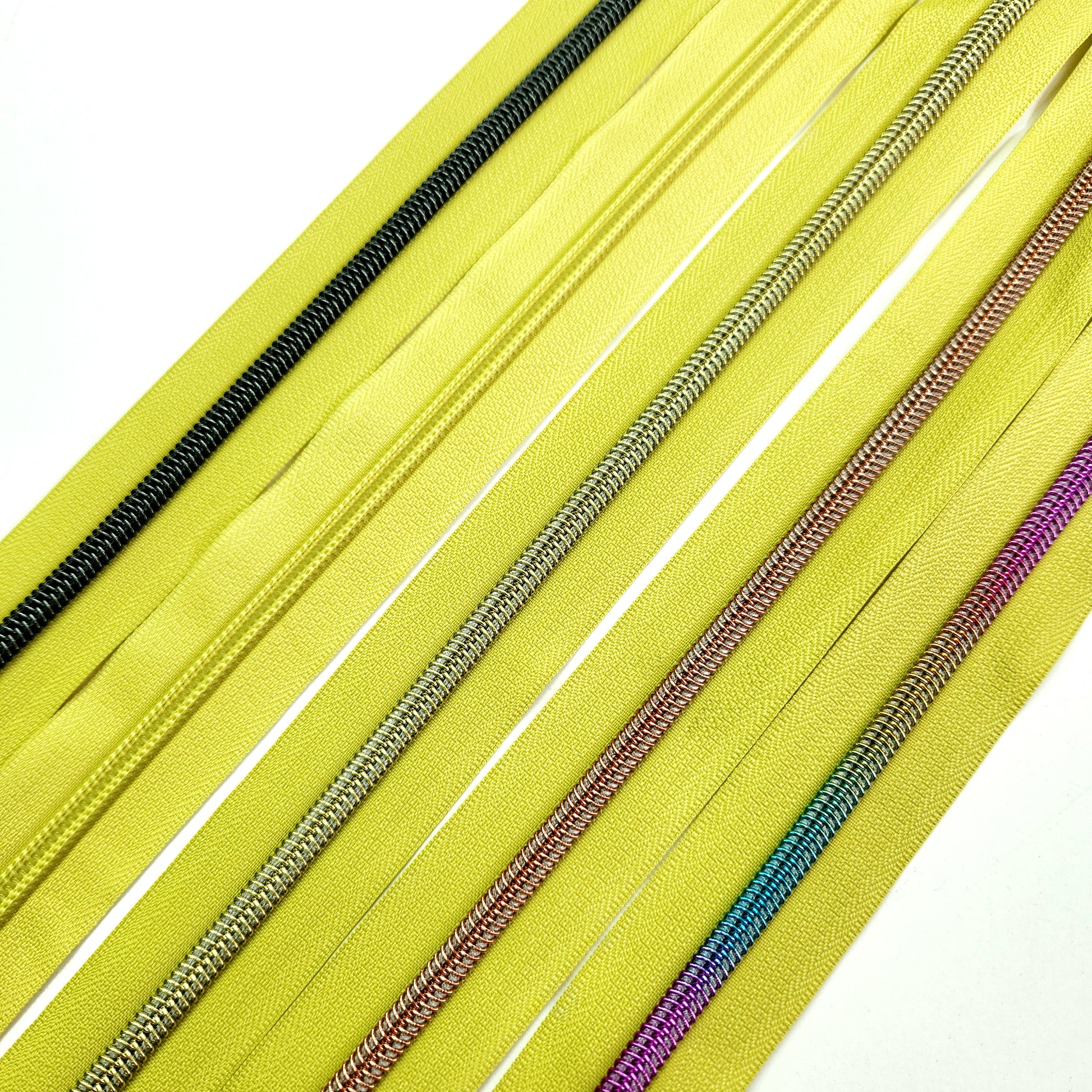 #5 Zipper Tape Lime with Nylon Teeth