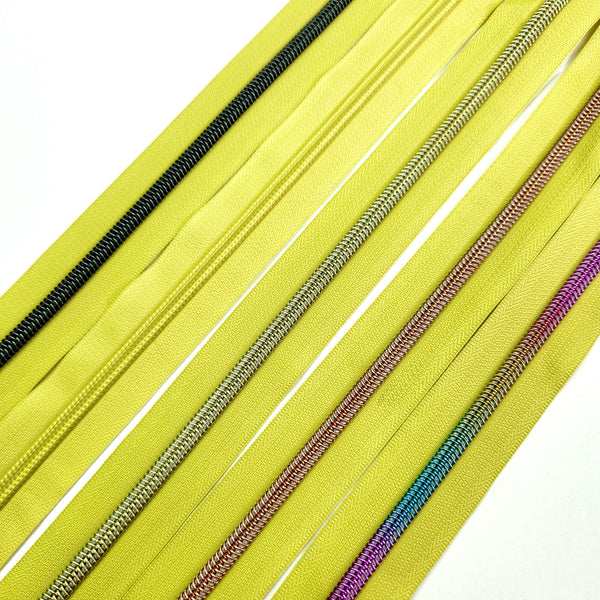 #5 Zipper Tape Lime with Nylon Teeth