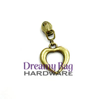 #3 and #5 Zipper Pull Heart