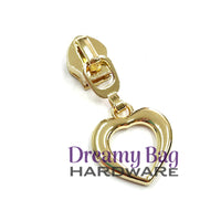 #3 and #5 Zipper Pull Heart