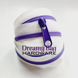 #5 Zipper Tape with Matte Purple Nylon Teeth