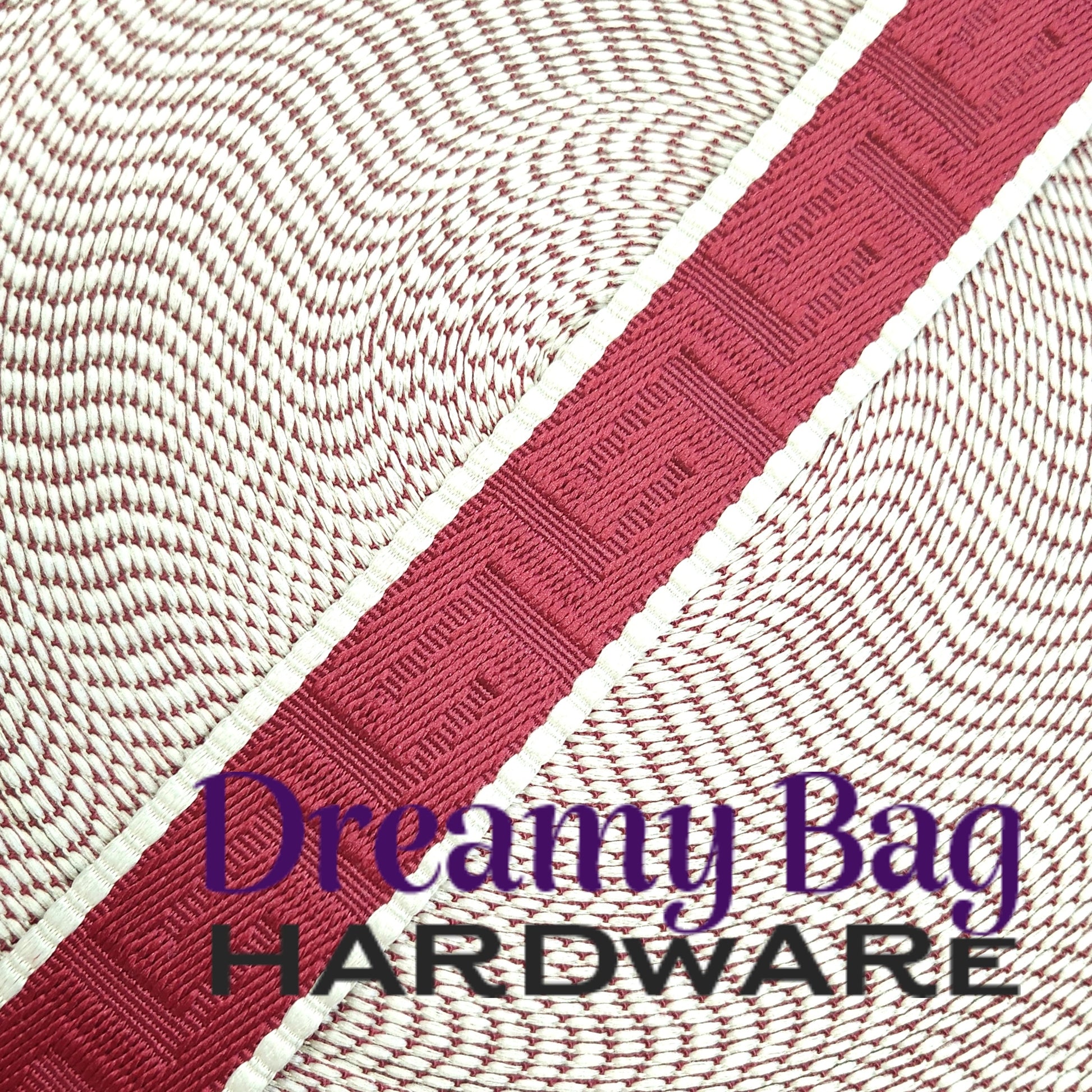 38mm (1.5") Poly/ Cotton  Greek Key Canvas Webbing