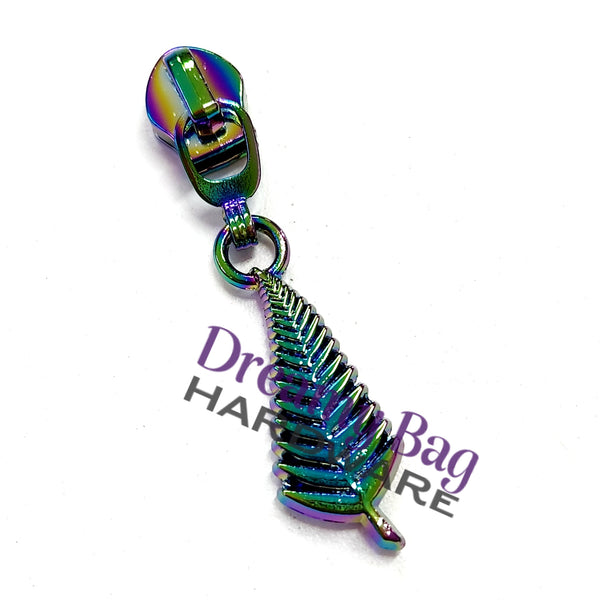 #5 Zipper Pull Silver Fern