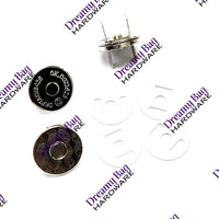Runde 18 mm magnetiske trykknapper, 2-pakning
