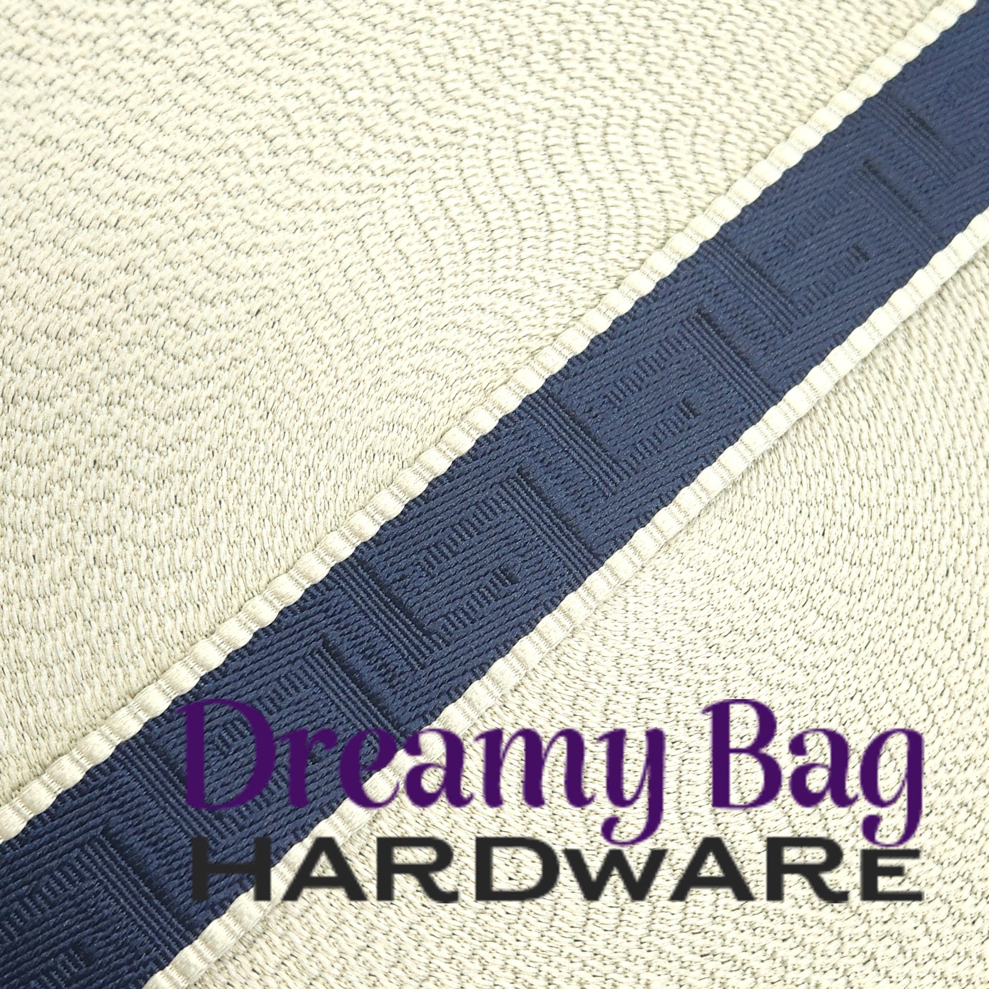 38mm (1.5") Poly/ Cotton  Greek Key Canvas Webbing