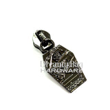 #5 Zipper Pull Coffin Skeleton REDUCED TO CLEAR