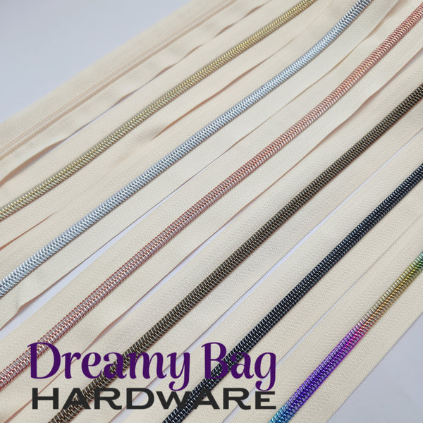 #5 Zipper Tape Cream with nylon teeth