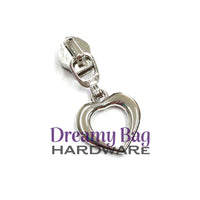 #3 and #5 Zipper Pull Heart