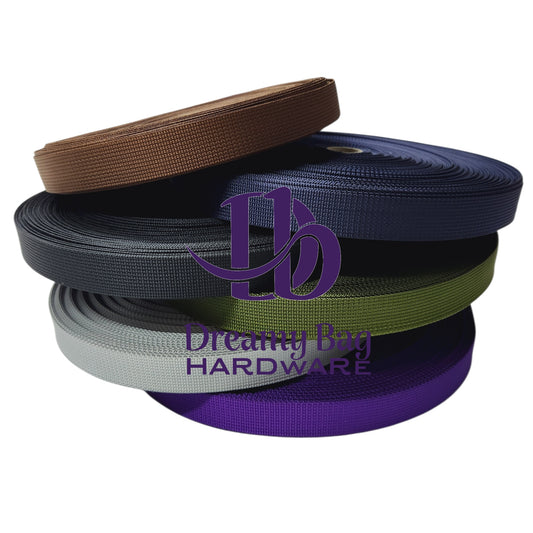 25 mm (1") polynett i ensfargede farger