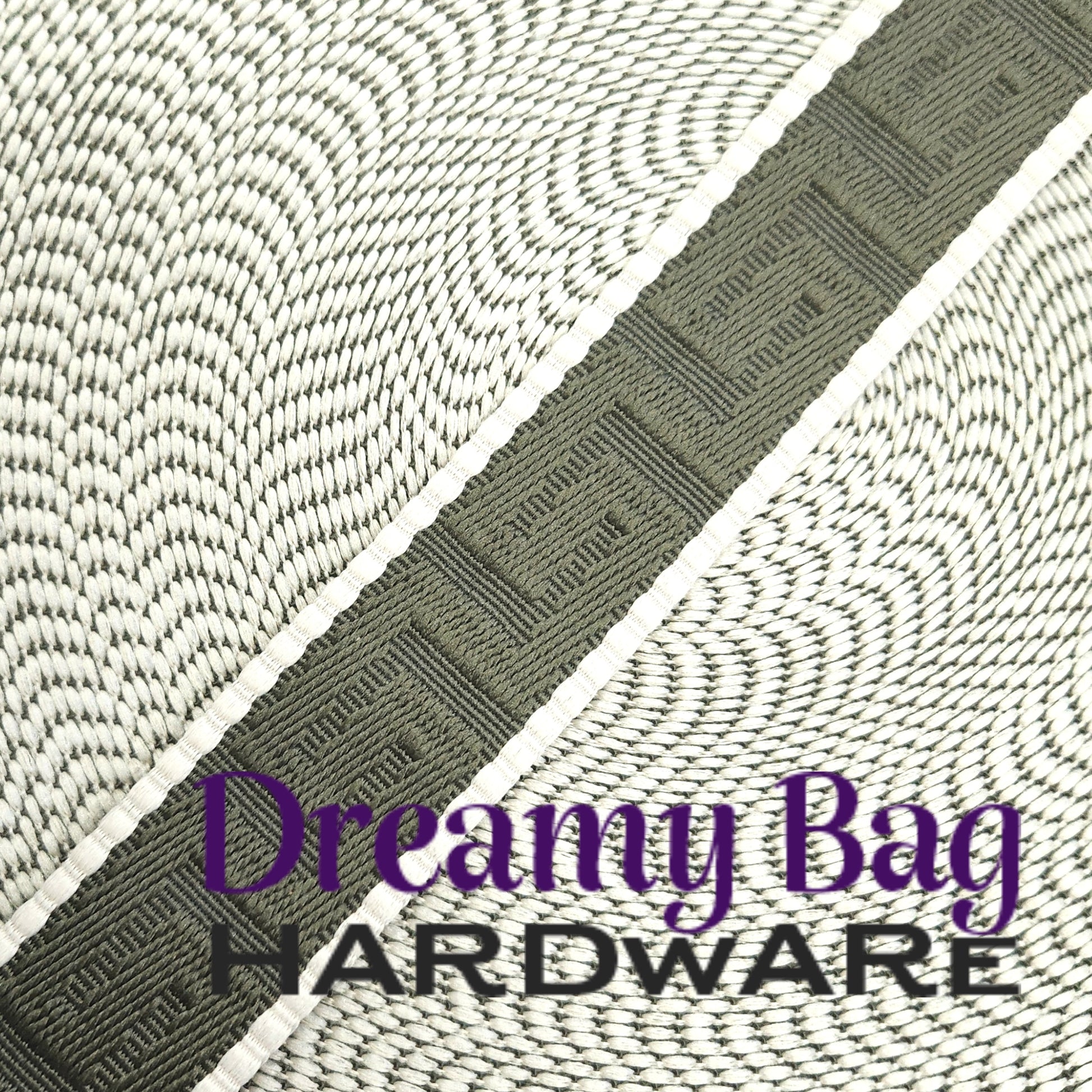 38mm (1.5") Poly/ Cotton  Greek Key Canvas Webbing