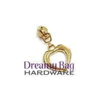 #3 and #5 Zipper Pull Heart