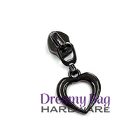 #3 and #5 Zipper Pull Heart