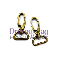 20mm (3/4") Oval Swivel Clips D Ring Connector