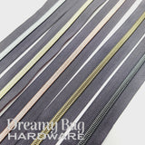 #3 and #5 Zipper Tape Black Plum with nylon teeth