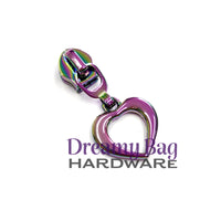 #3 and #5 Zipper Pull Heart
