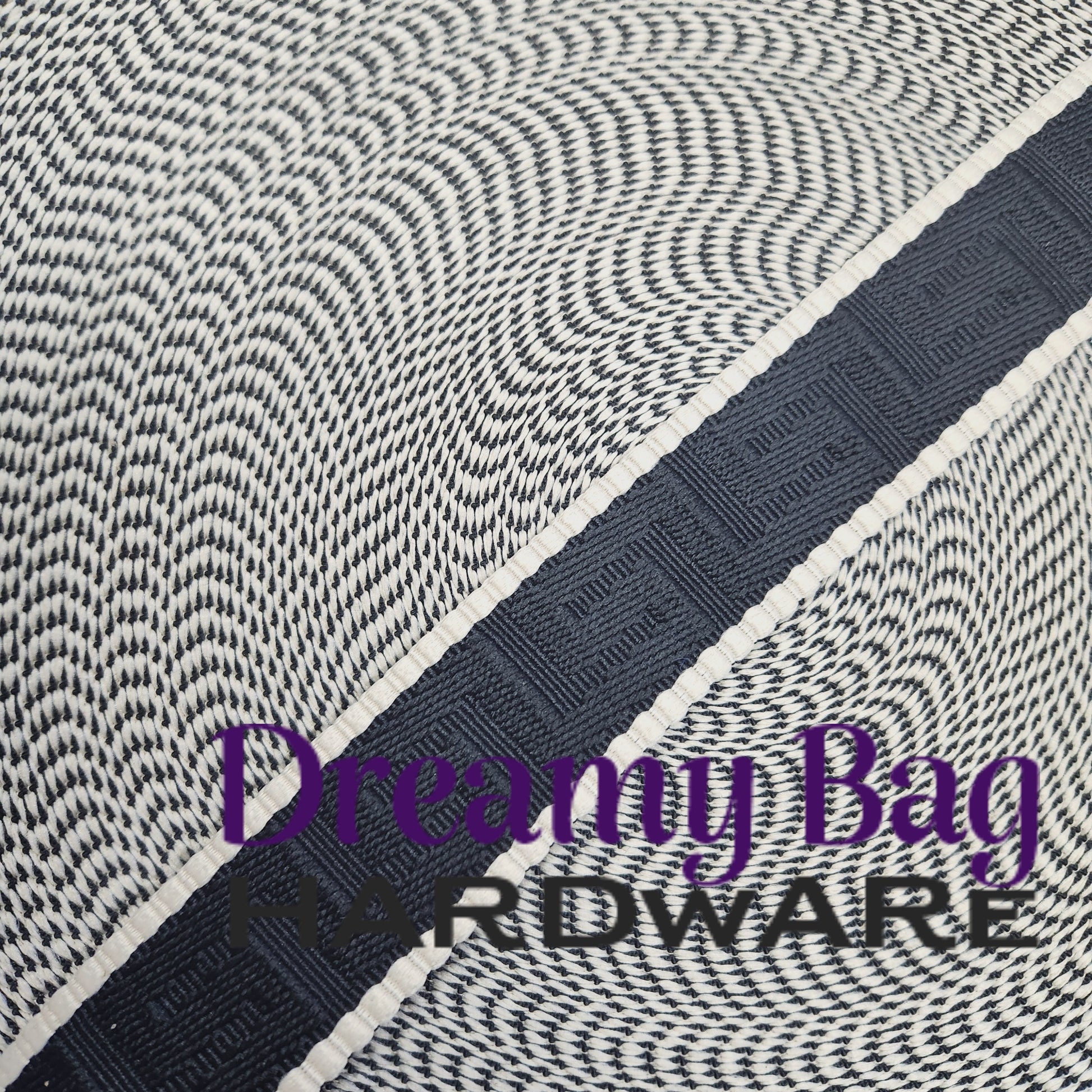 38mm (1.5") Poly/ Cotton  Greek Key Canvas Webbing