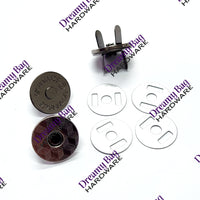 Runde 18 mm magnetiske trykknapper, 2-pakning