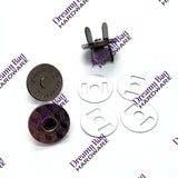 Runde 18 mm magnetiske trykknapper, 2-pakning