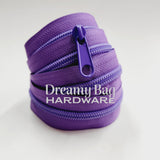 #5 Zipper Tape with Matte Purple Nylon Teeth