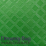 Faux Quilted Vinyl Greens