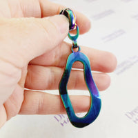#5 Zipper Pull Oval Abstract Shape