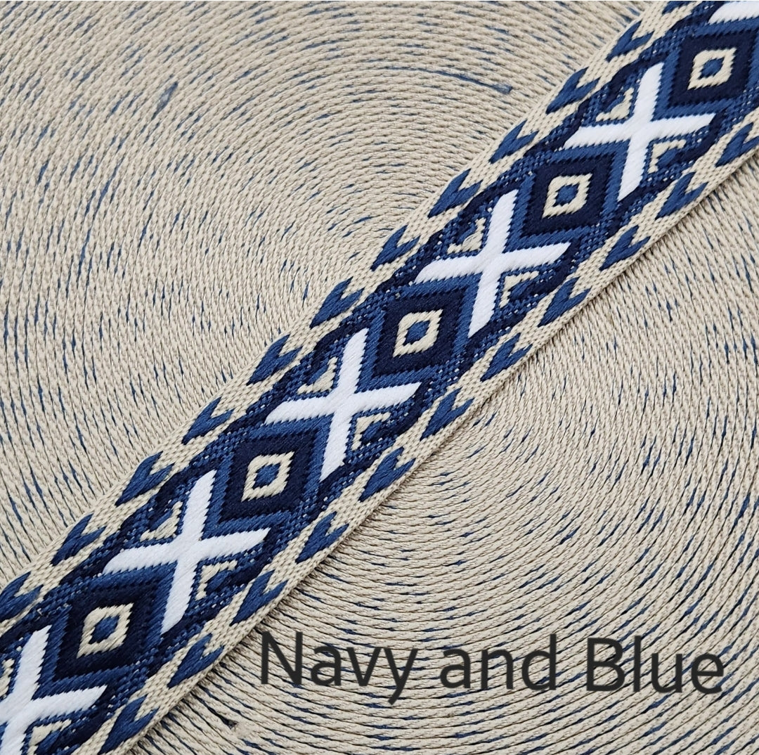 38mm (1.5") Woven Xris Xros Cotton Canvas Webbing