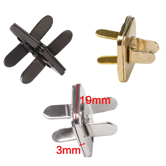 Thin Square 19mm Magnetic snaps 2 Pack