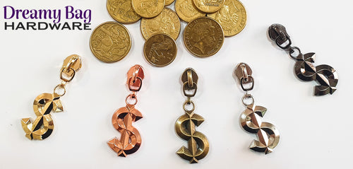 ##3 and #5 Zipper Pull $ Sign