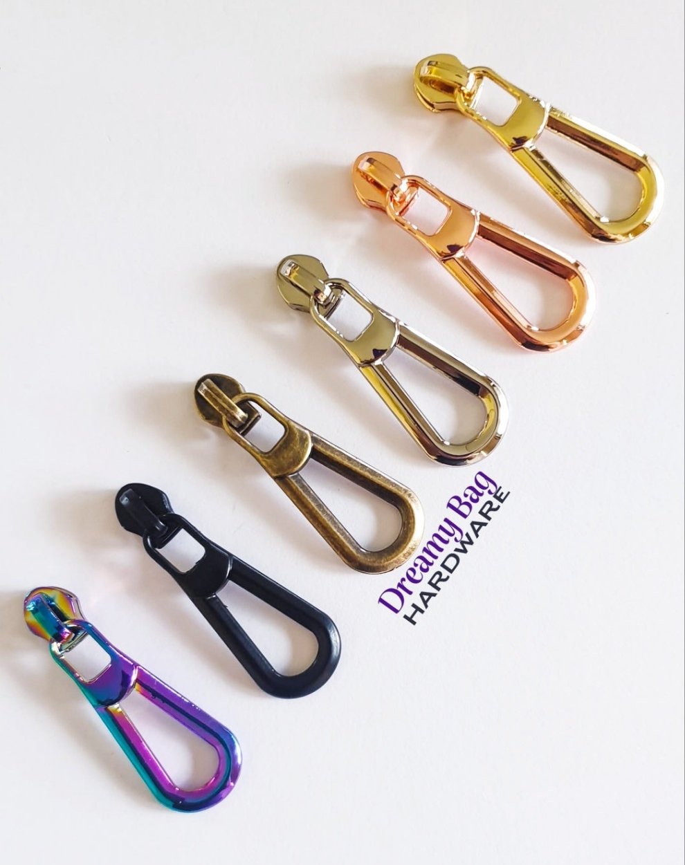 #3 and #5 Zipper Pull Pearl Drop