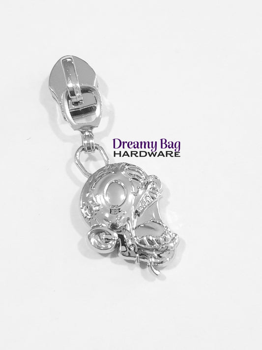 #5 Zipper Pull Zombie Silver ONLY