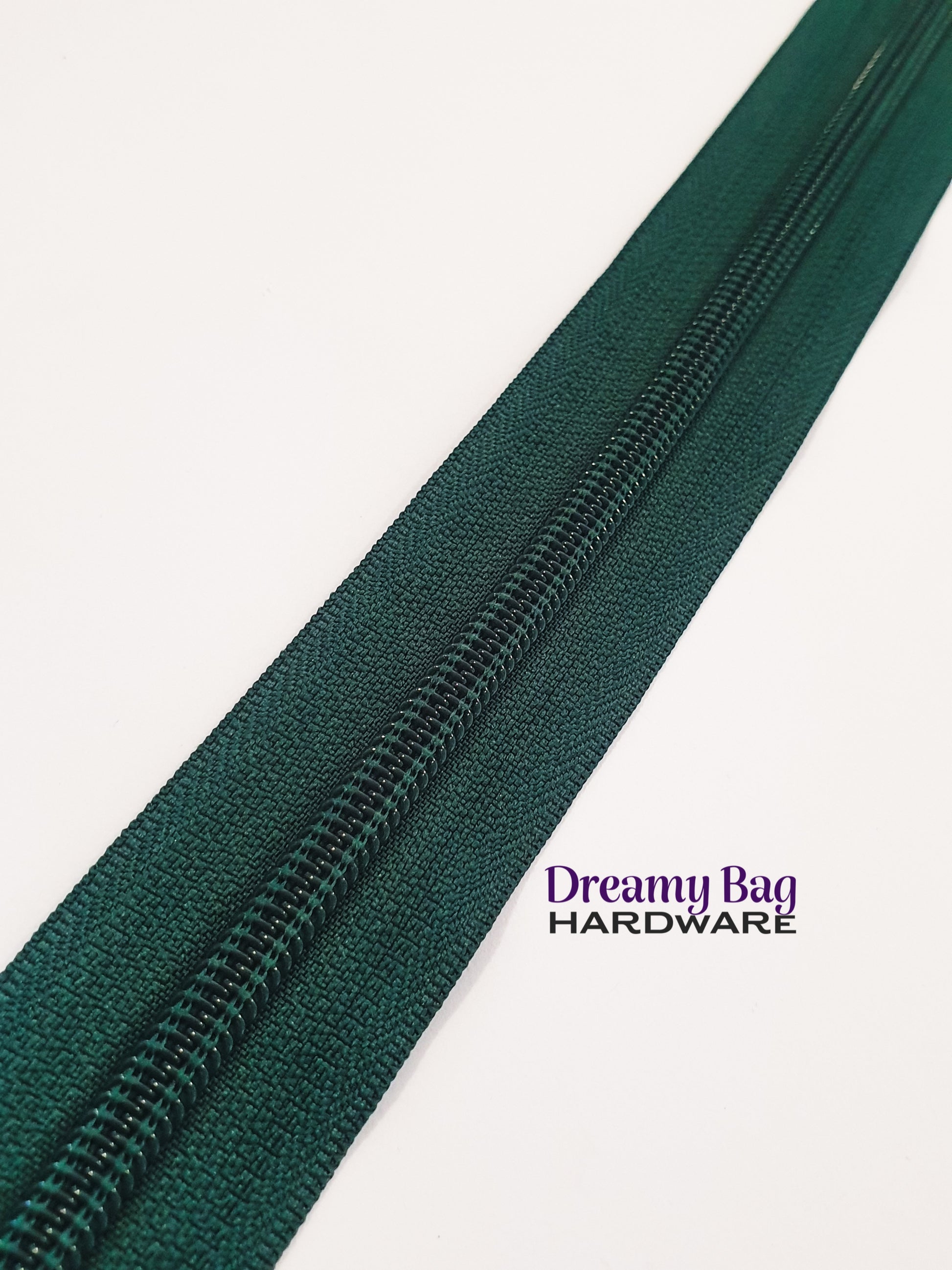 #5 Zipper tape Emerald Green with nylon teeth