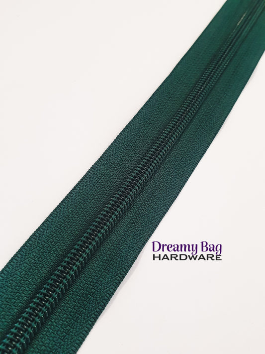 #5 Zipper tape Emerald Green with nylon teeth