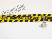 #5 Zipper Tape CAUTION KEEP OUT! with nylon teeth