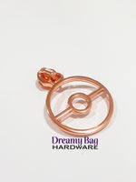 #5 Zipper Pull Poke Ball Rose Gold Only