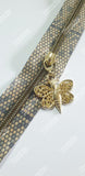 #5 Zipper Tape (Bee) Honey Comb with Antique Brass nylon teeth