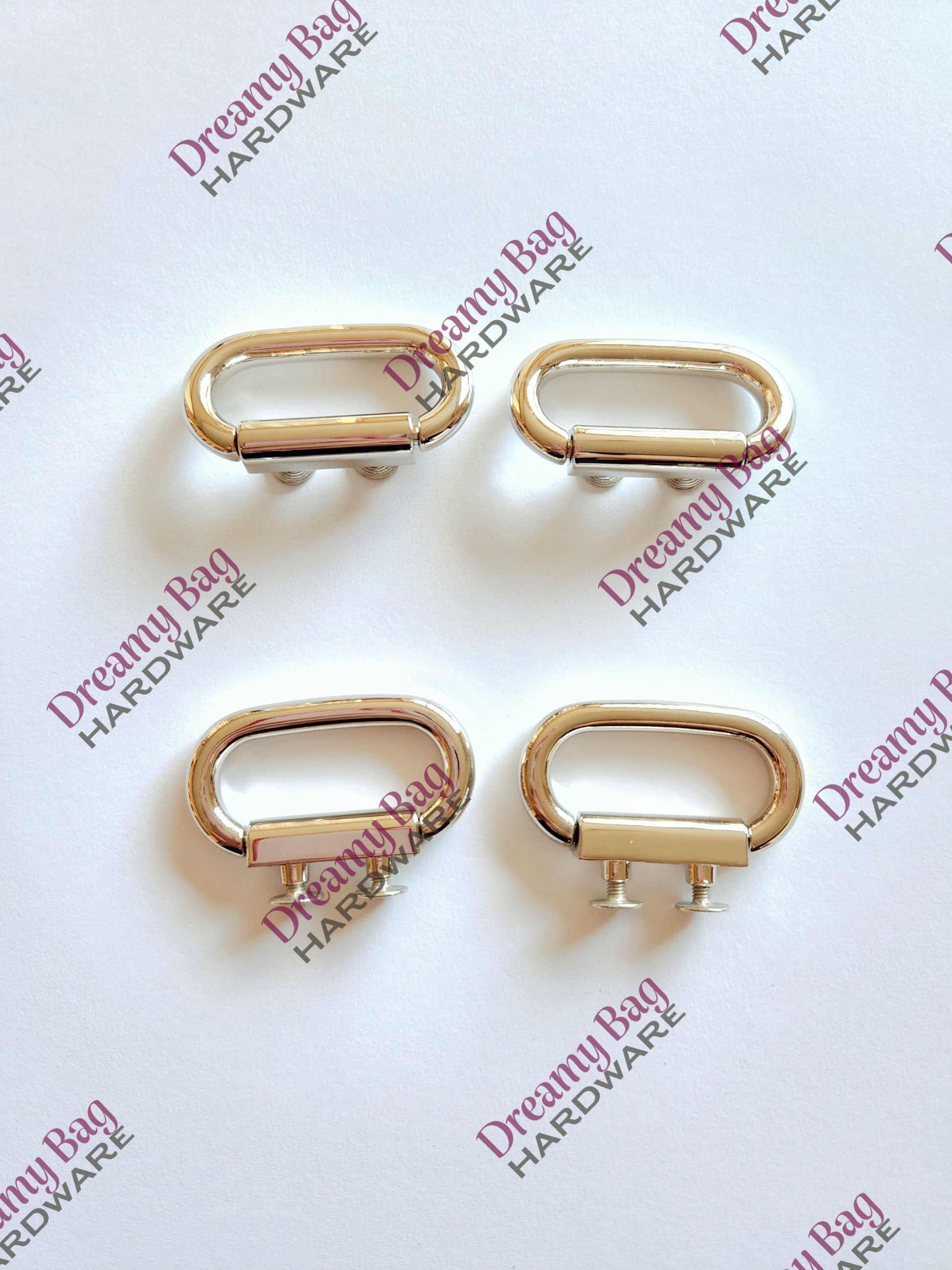 25mm ( 1") Oval Slim Strap Connector 4 Pack ( Custom Made)