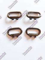 25mm ( 1") Oval Slim Strap Connector 4 Pack ( Custom Made)