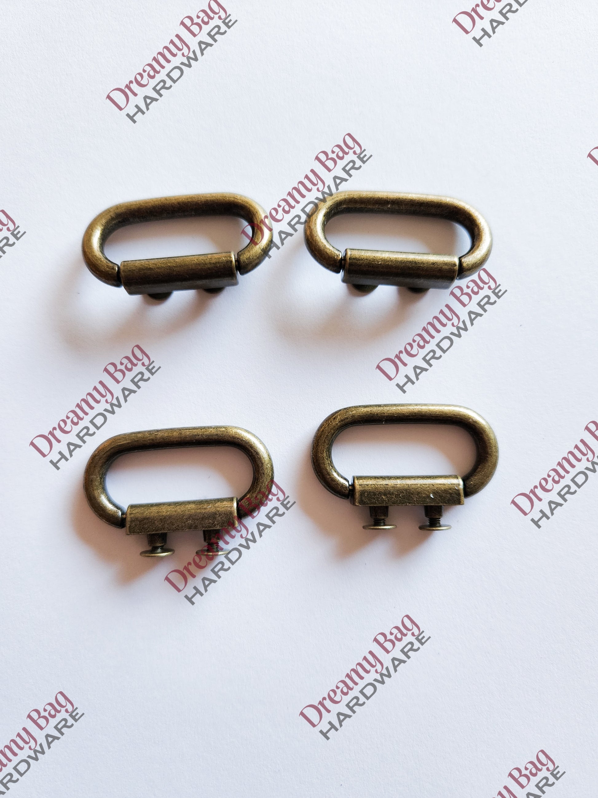 25mm ( 1") Oval Slim Strap Connector 4 Pack ( Custom Made)
