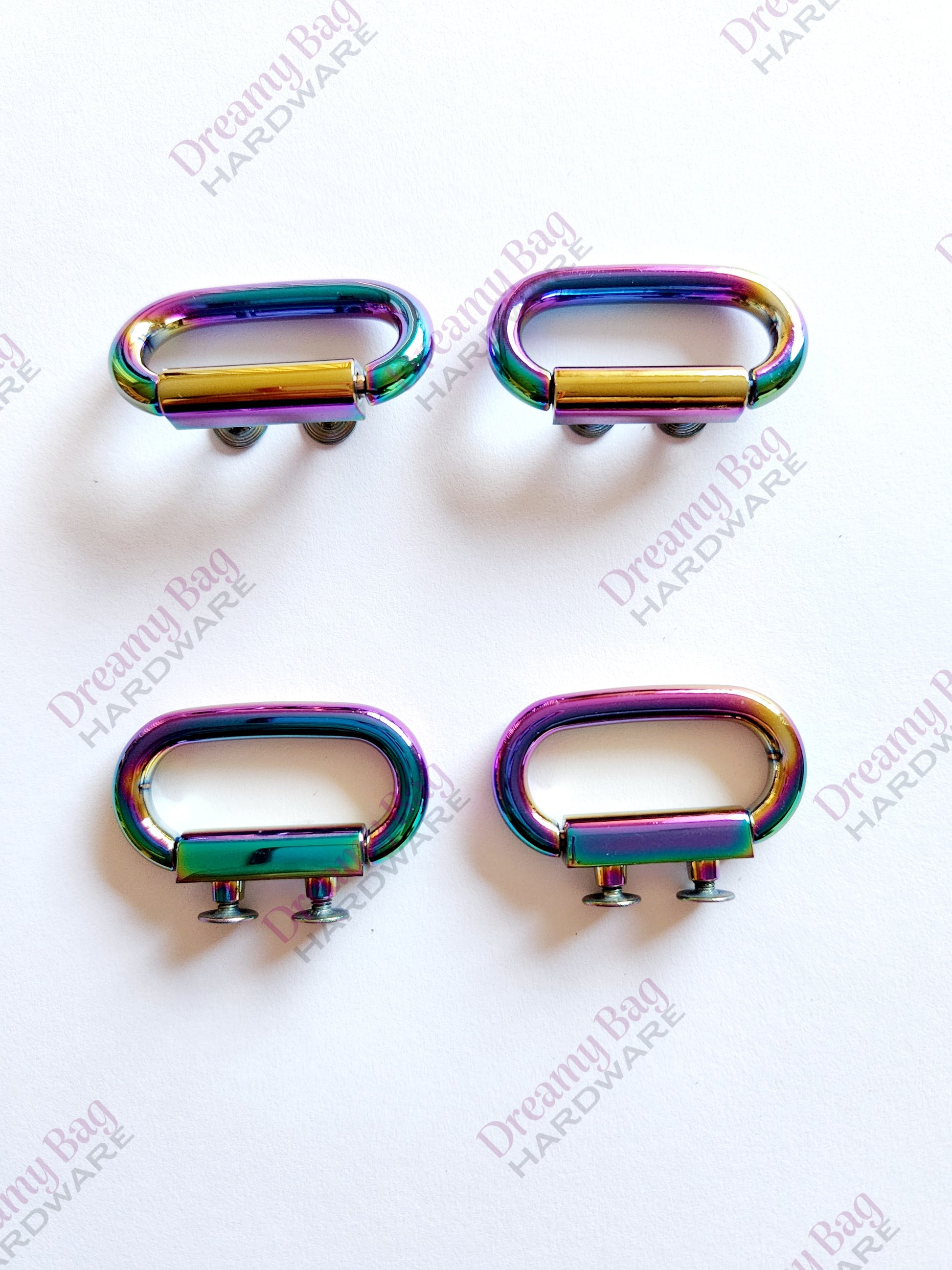 25mm ( 1") Oval Slim Strap Connector 4 Pack ( Custom Made)