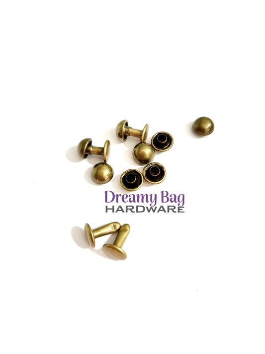 8mm Mini Dome Rivets 20 pack